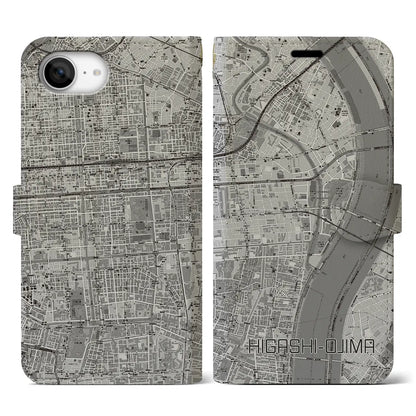 【東大島（東京都）】地図柄iPhoneケース（手帳タイプ）