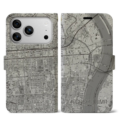 【東大島（東京都）】地図柄iPhoneケース（手帳タイプ）