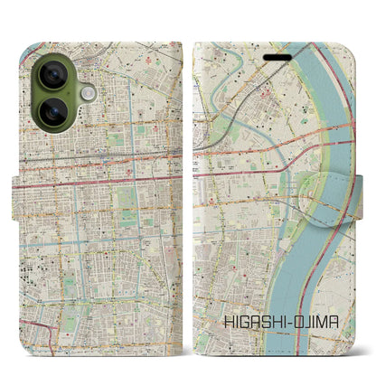 【東大島（東京都）】地図柄iPhoneケース（手帳タイプ）