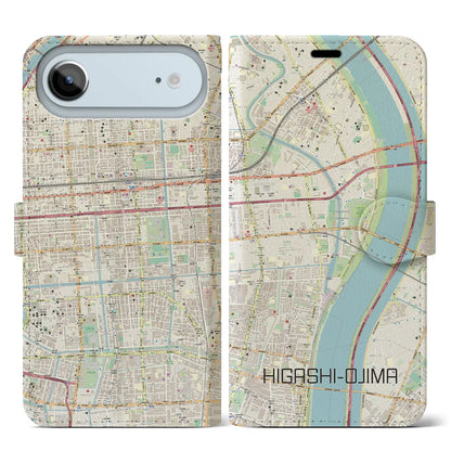 【東大島（東京都）】地図柄iPhoneケース（手帳タイプ）