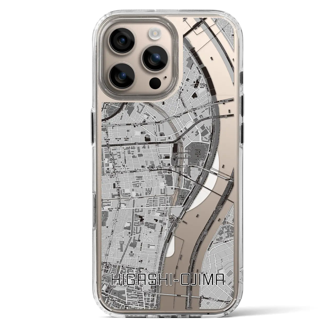 【東大島（東京都）】地図柄iPhoneケース（MagSafeタイプ）