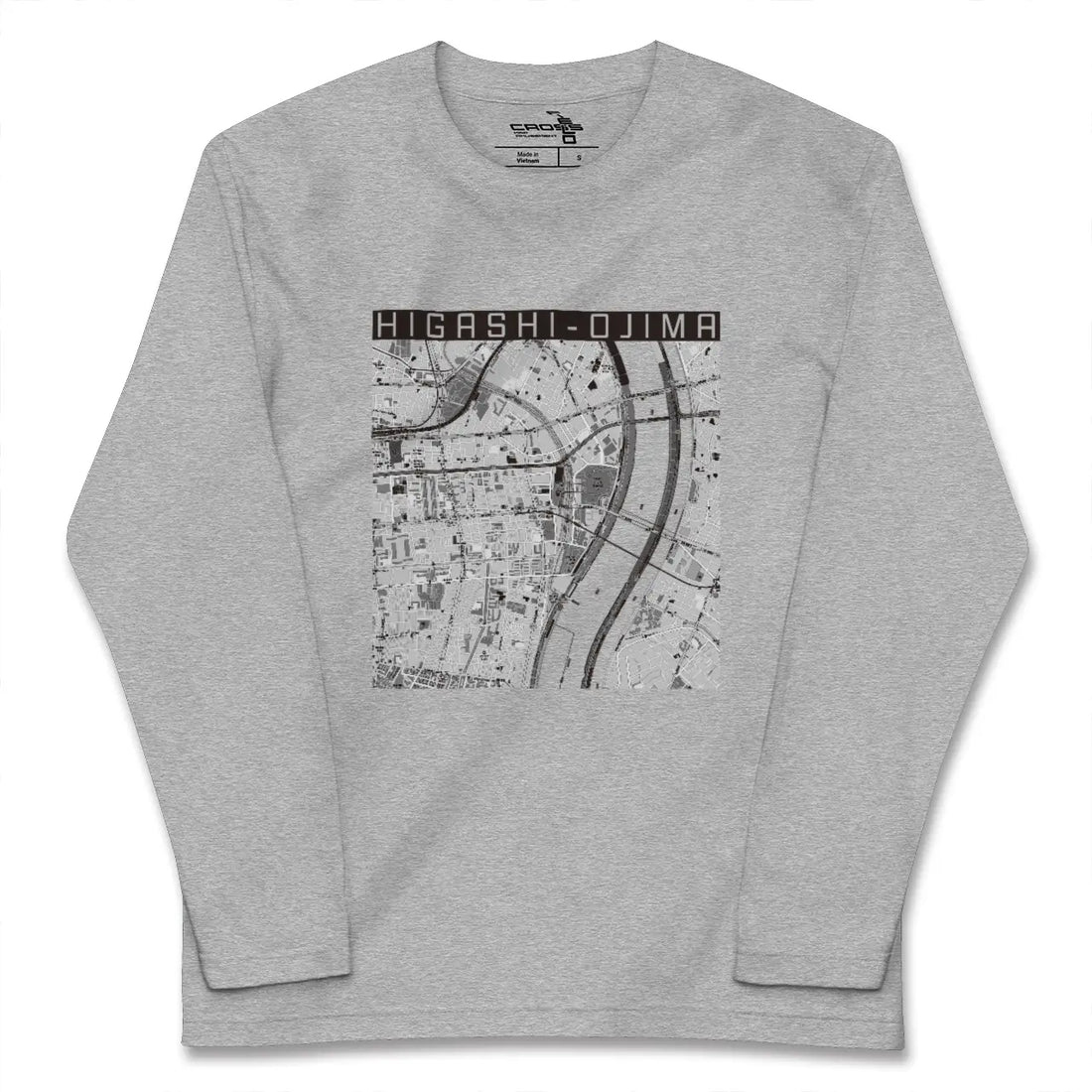 【東大島（東京都）】地図柄ロングスリーブTシャツ