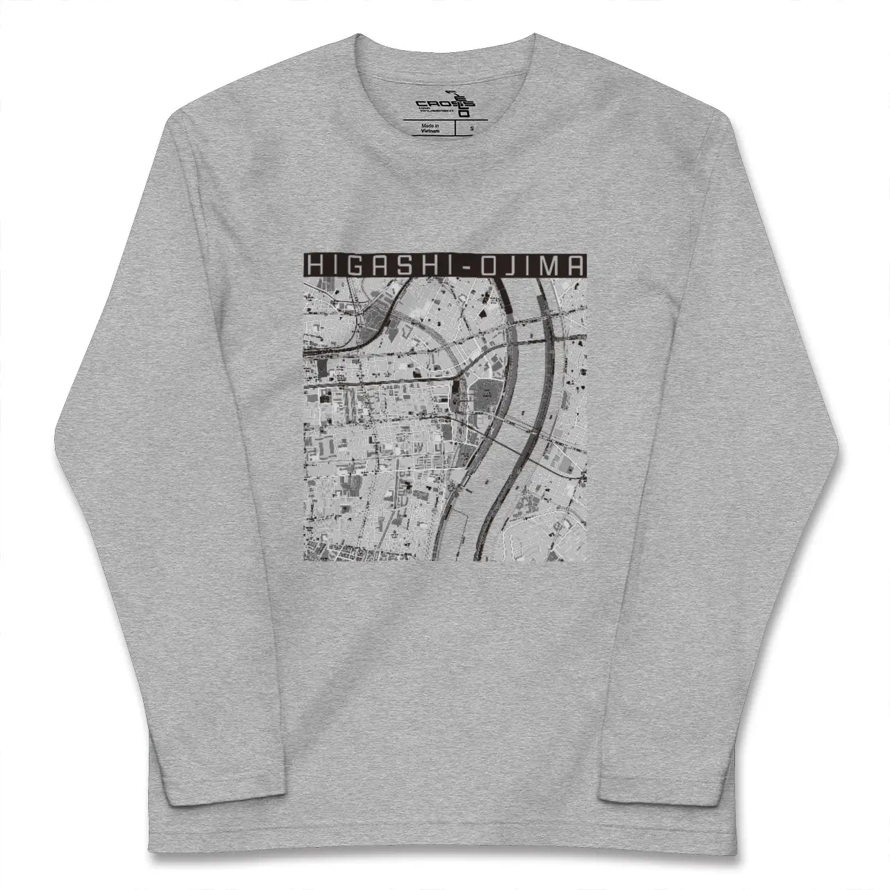 【東大島（東京都）】地図柄ロングスリーブTシャツ