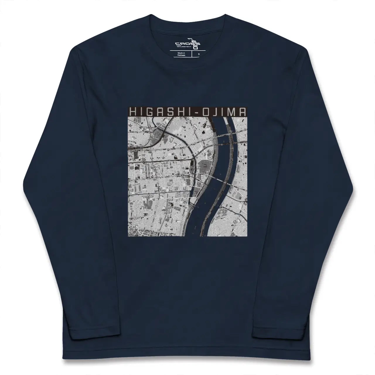 【東大島（東京都）】地図柄ロングスリーブTシャツ