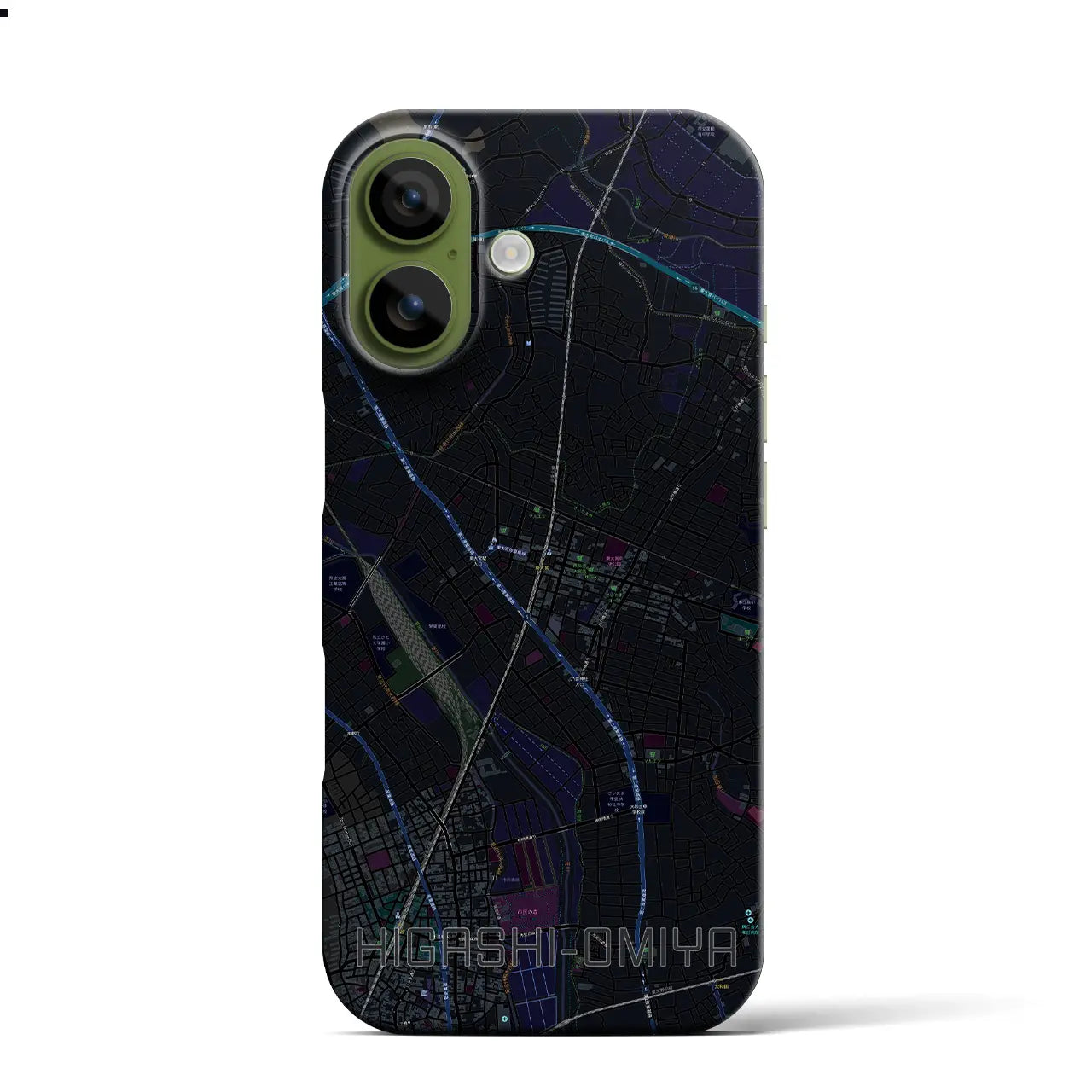 【東大宮（埼玉県）】地図柄iPhoneケース（バックカバータイプ）