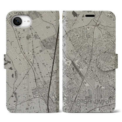 【東大宮（埼玉県）】地図柄iPhoneケース（手帳タイプ）