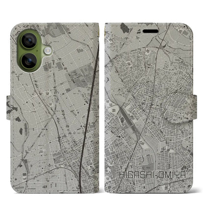 【東大宮（埼玉県）】地図柄iPhoneケース（手帳タイプ）