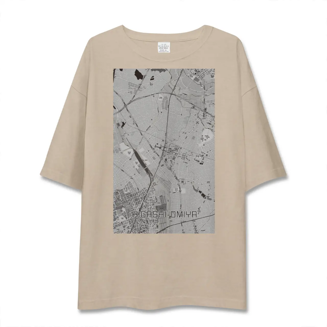 【東大宮（埼玉県）】地図柄ビッグシルエットTシャツ