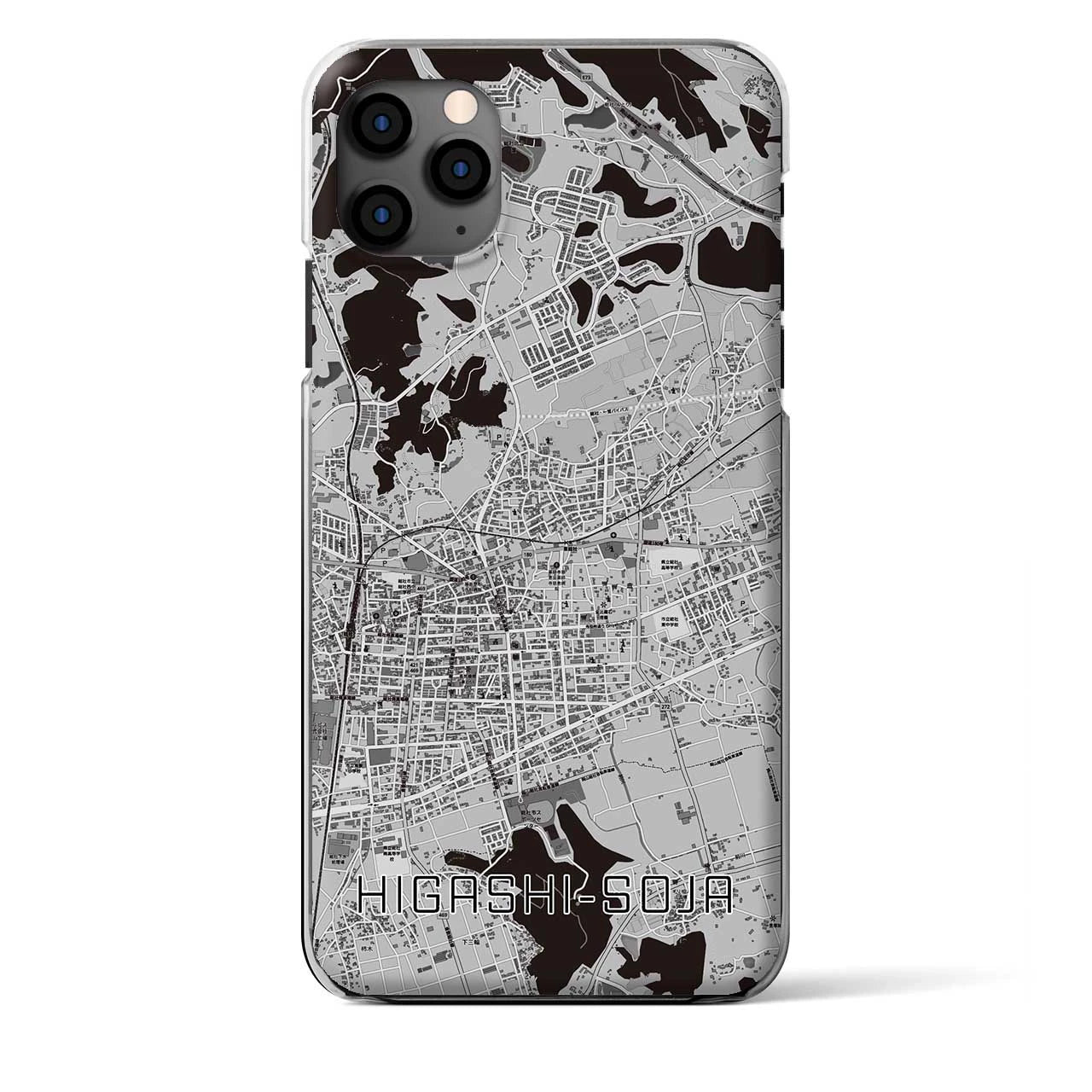 【東総社（岡山県）】地図柄iPhoneケース（クリアタイプ）