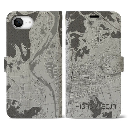 【東総社（岡山県）】地図柄iPhoneケース（手帳タイプ）