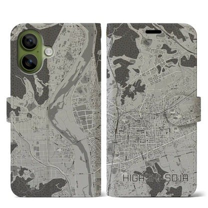 【東総社（岡山県）】地図柄iPhoneケース（手帳タイプ）