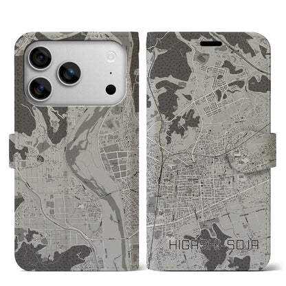 【東総社（岡山県）】地図柄iPhoneケース（手帳タイプ）