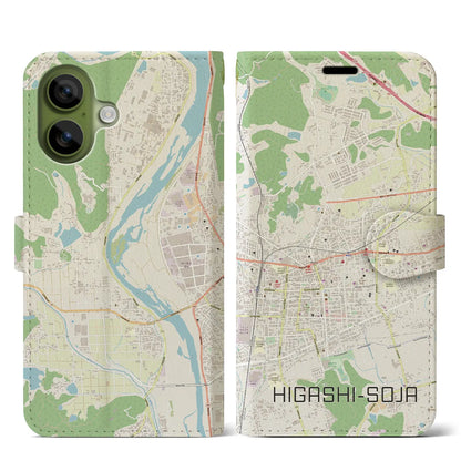 【東総社（岡山県）】地図柄iPhoneケース（手帳タイプ）