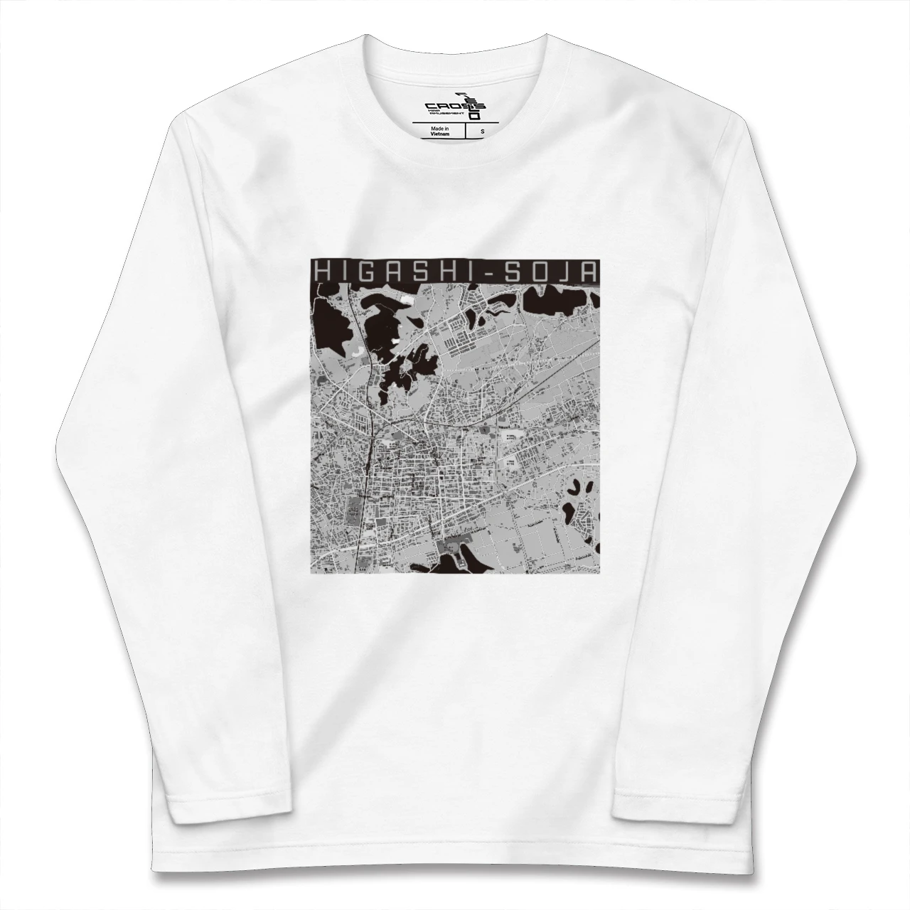 【東総社（岡山県）】地図柄ロングスリーブTシャツ