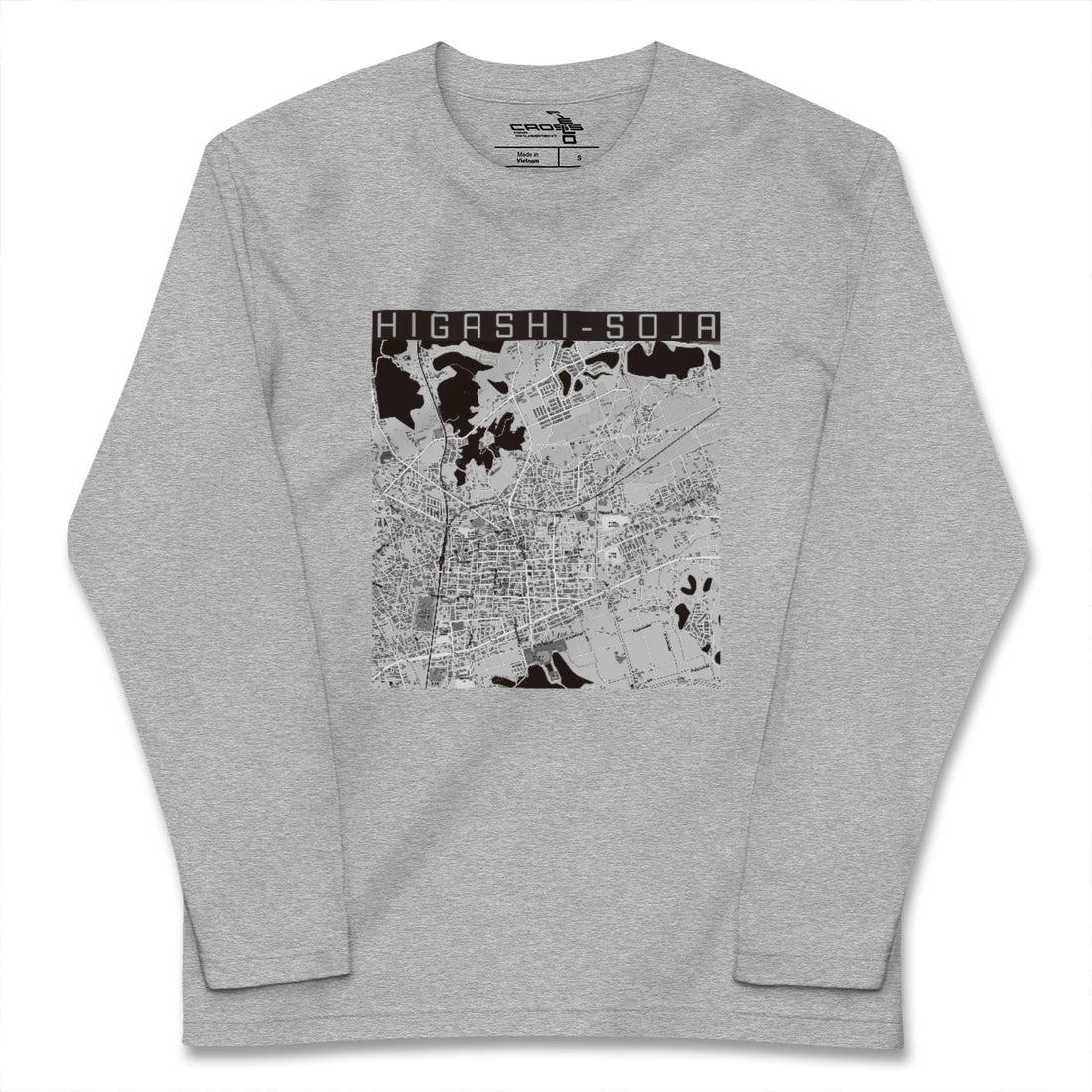 【東総社（岡山県）】地図柄ロングスリーブTシャツ