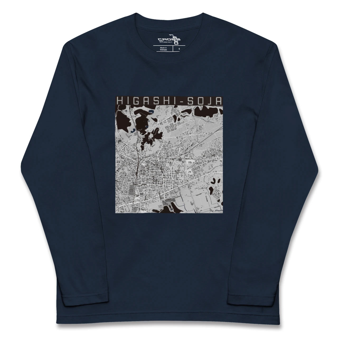 【東総社（岡山県）】地図柄ロングスリーブTシャツ