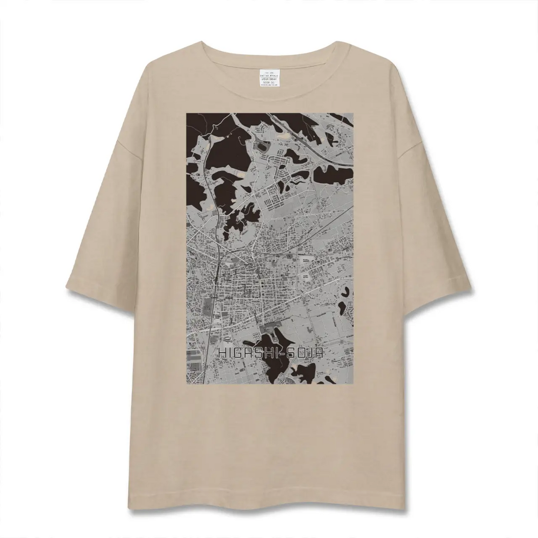 【東総社（岡山県）】地図柄ビッグシルエットTシャツ
