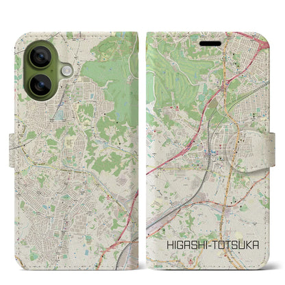 【東戸塚（神奈川県）】地図柄iPhoneケース（手帳タイプ）