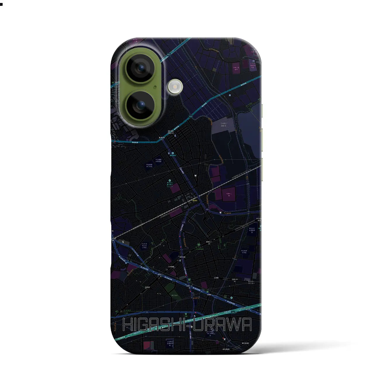 【東浦和（埼玉県）】地図柄iPhoneケース（バックカバータイプ）