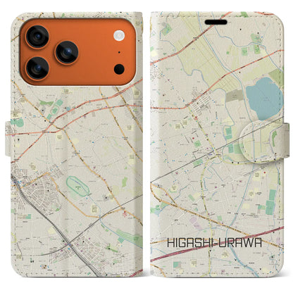 【東浦和（埼玉県）】地図柄iPhoneケース（手帳タイプ）