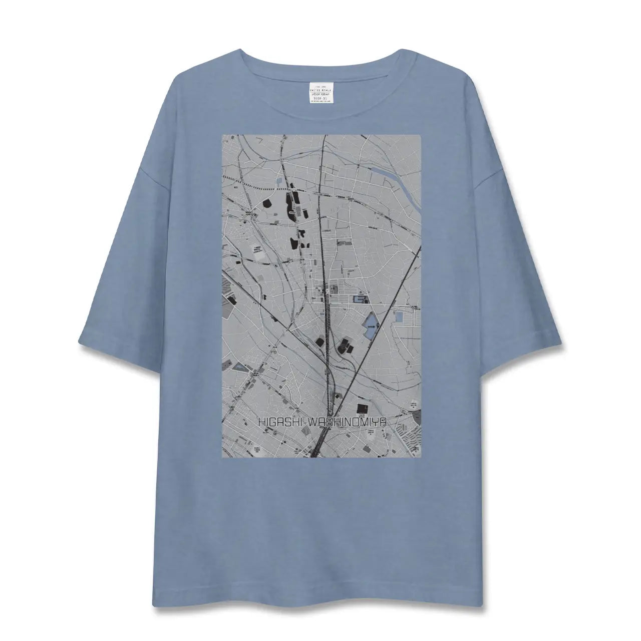 【東鷲宮（埼玉県）】地図柄ビッグシルエットTシャツ