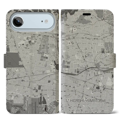 【東大和市（東京都）】地図柄iPhoneケース（手帳タイプ）