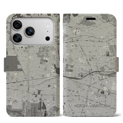 【東大和市（東京都）】地図柄iPhoneケース（手帳タイプ）