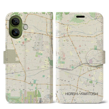 【東大和市（東京都）】地図柄iPhoneケース（手帳タイプ）