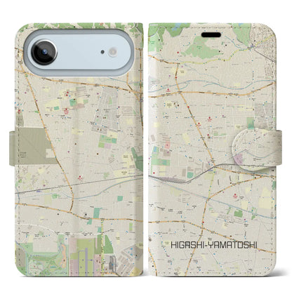 【東大和市（東京都）】地図柄iPhoneケース（手帳タイプ）