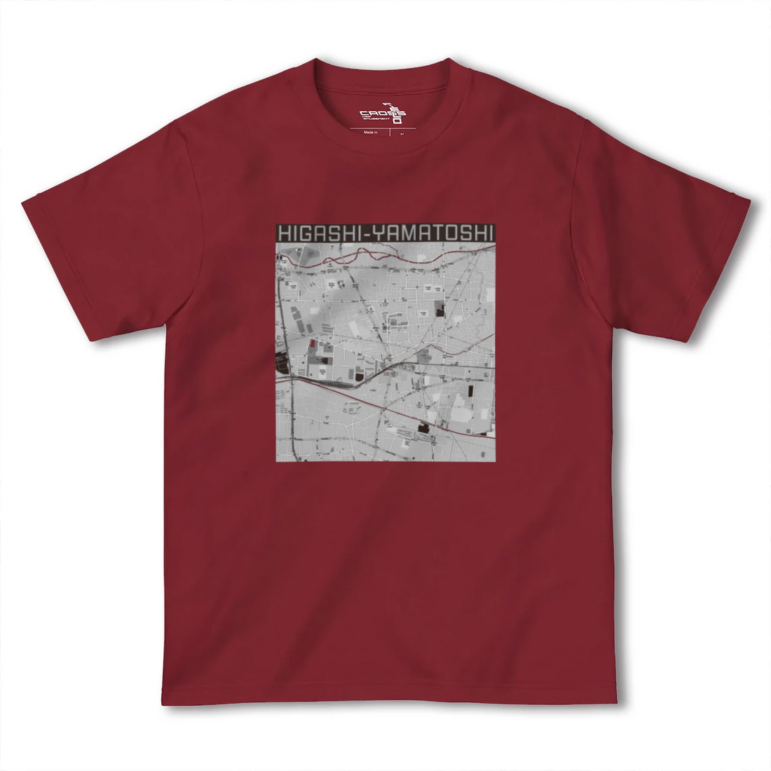 【東大和市（東京都）】地図柄ヘビーウェイトTシャツ