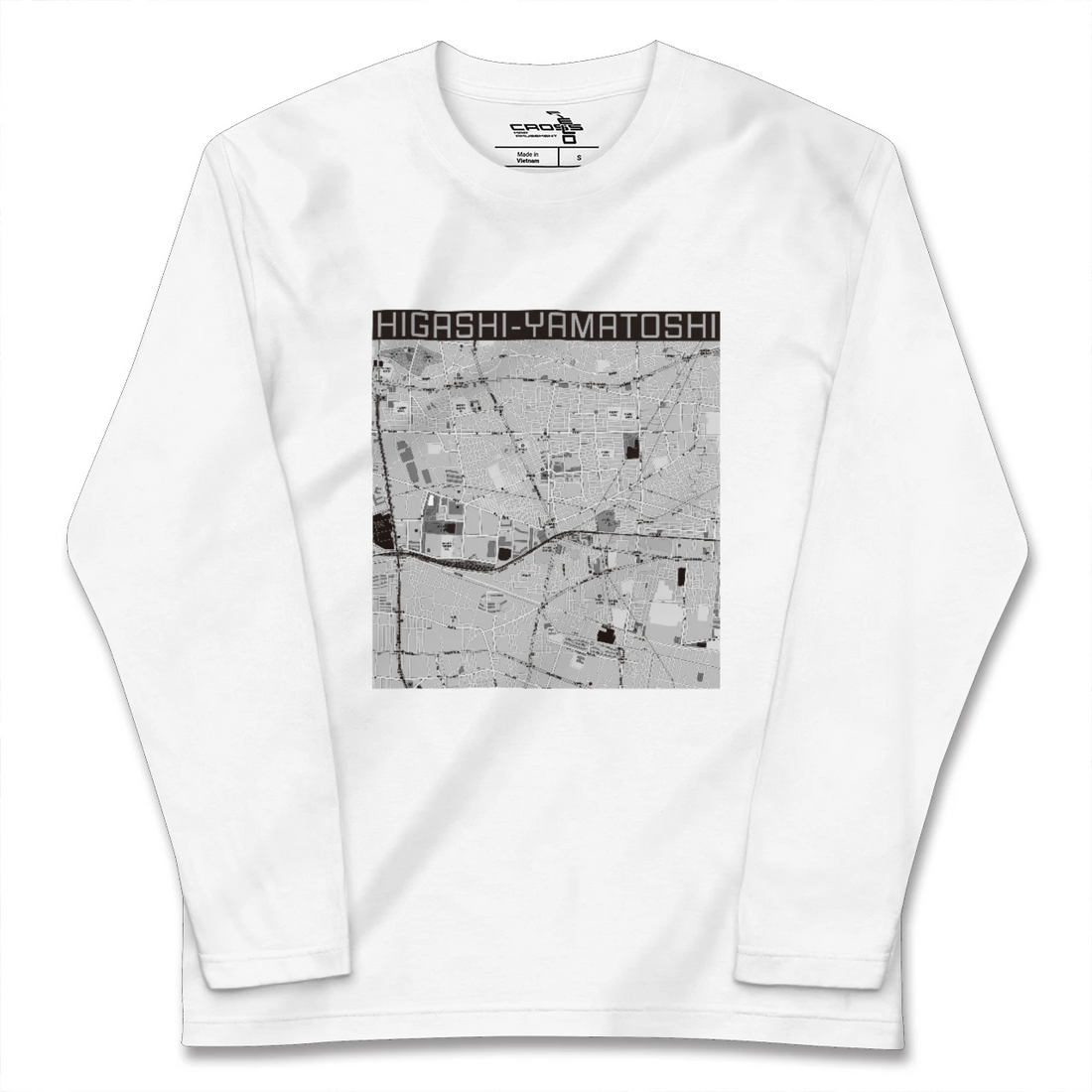 【東大和市（東京都）】地図柄ロングスリーブTシャツ