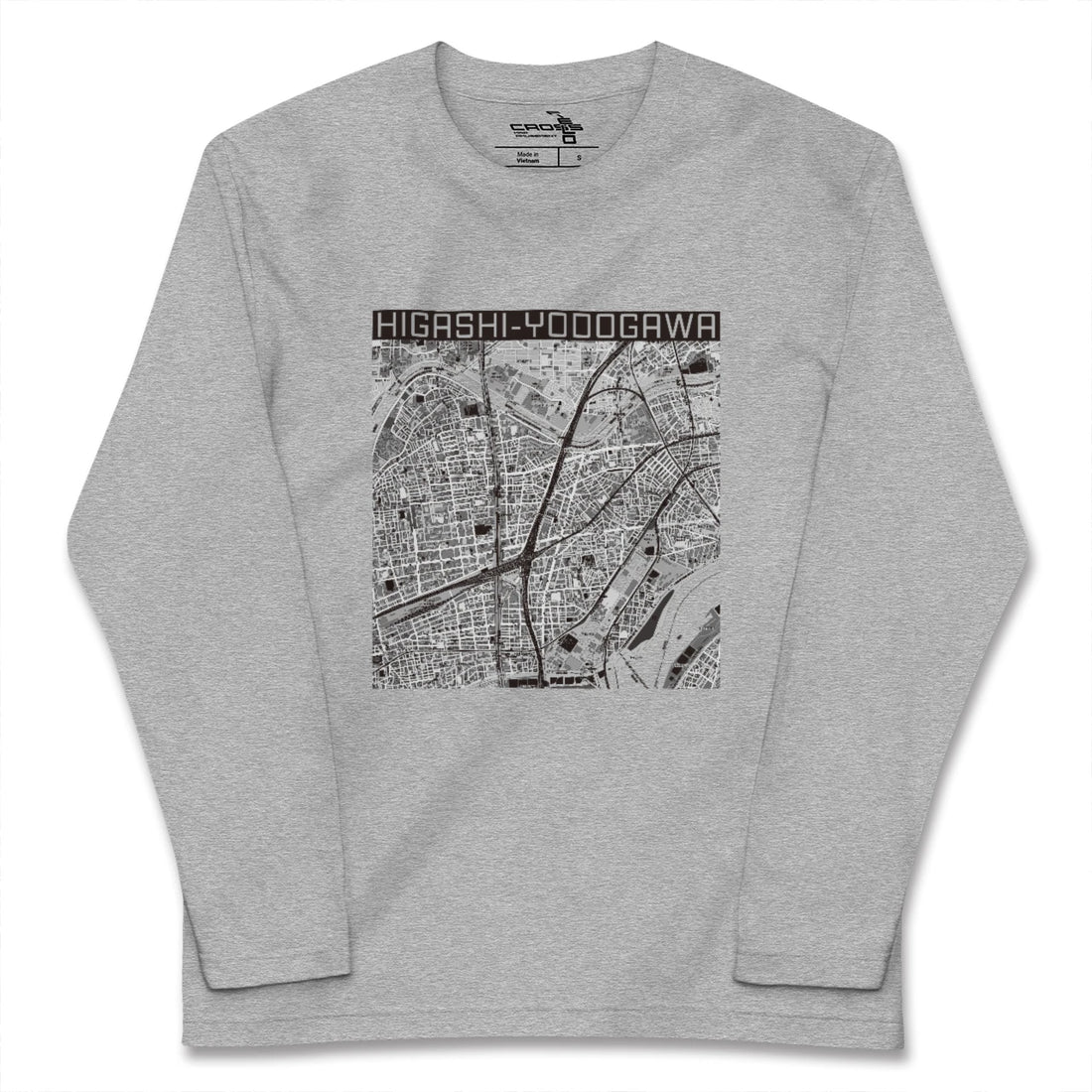 【東淀川(大阪府)】地図柄ロングスリーブTシャツ