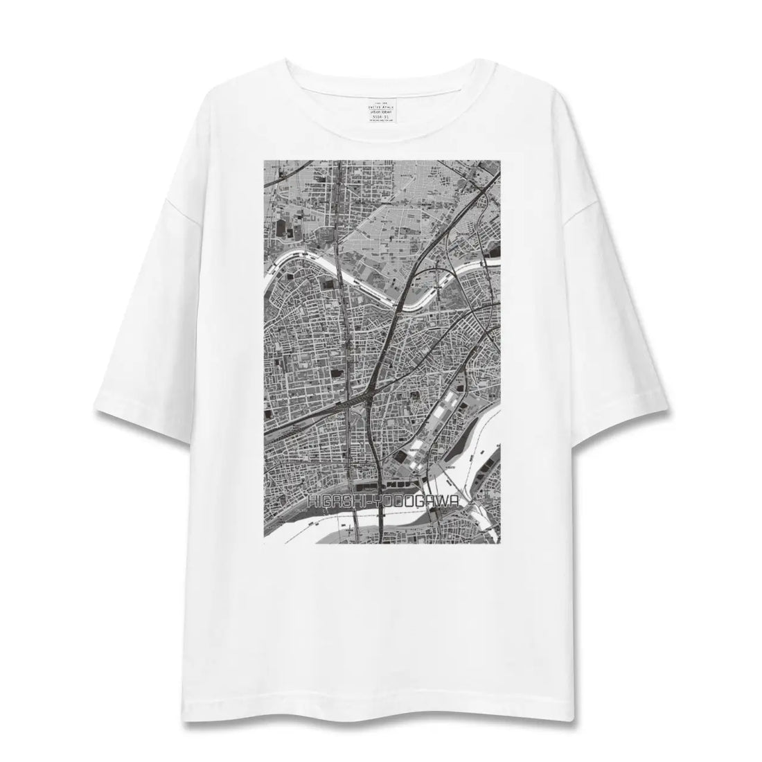 【東淀川（大阪府）】地図柄ビッグシルエットTシャツ