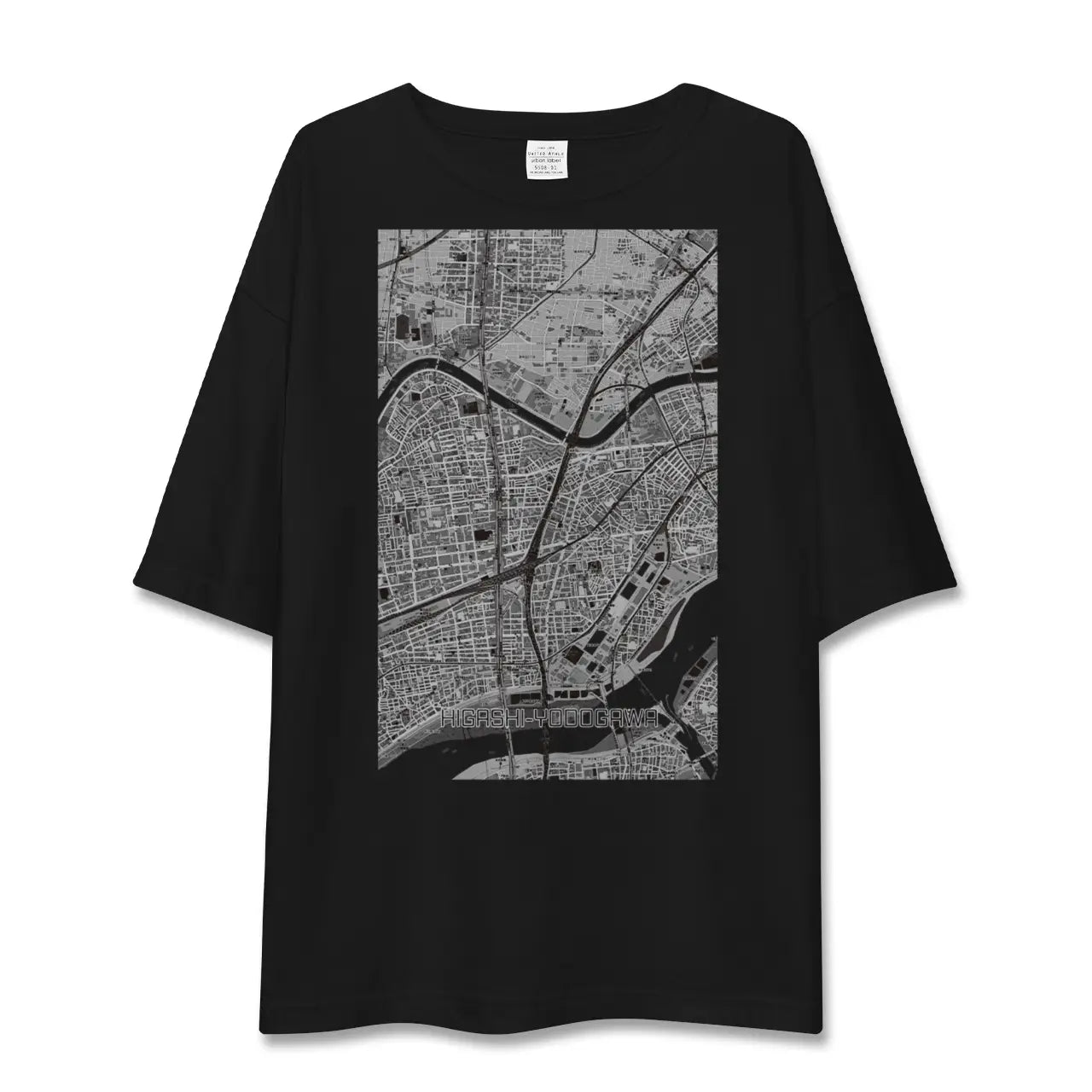 【東淀川（大阪府）】地図柄ビッグシルエットTシャツ