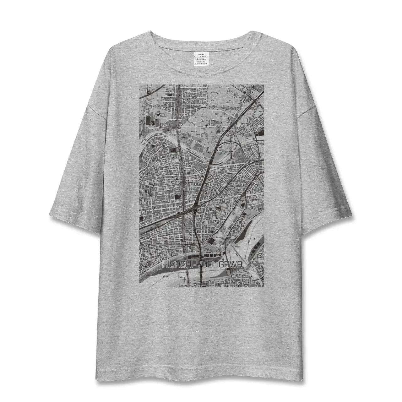 【東淀川（大阪府）】地図柄ビッグシルエットTシャツ