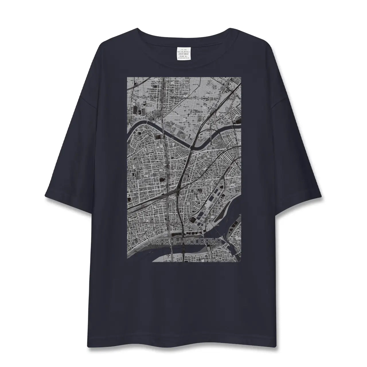 【東淀川（大阪府）】地図柄ビッグシルエットTシャツ