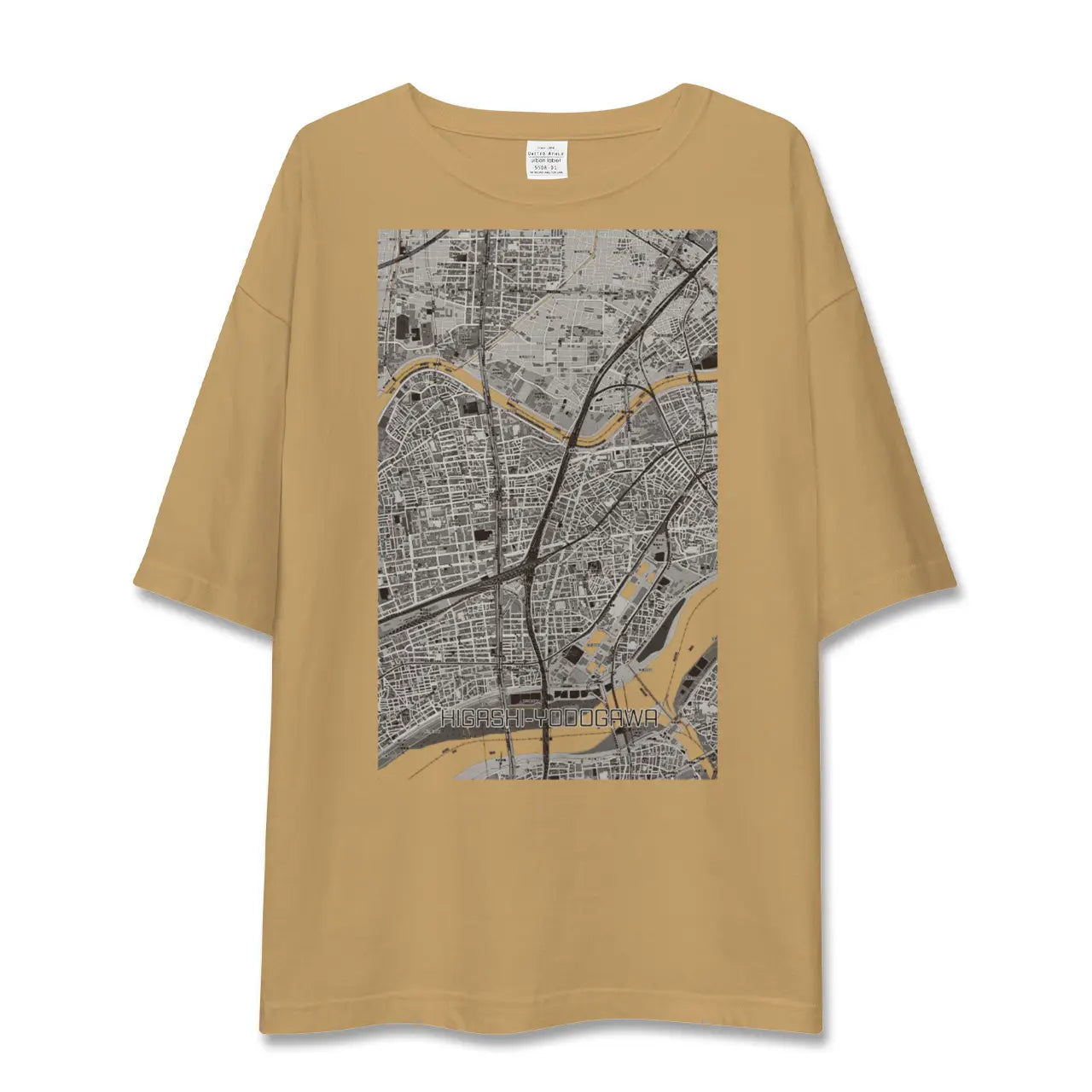 【東淀川（大阪府）】地図柄ビッグシルエットTシャツ