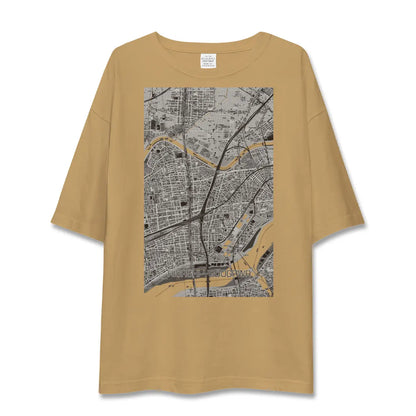 【東淀川（大阪府）】地図柄ビッグシルエットTシャツ