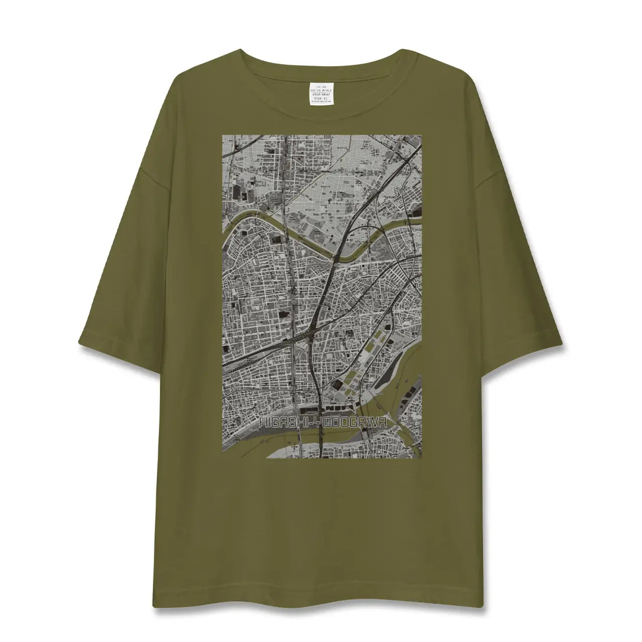 【東淀川（大阪府）】地図柄ビッグシルエットTシャツ