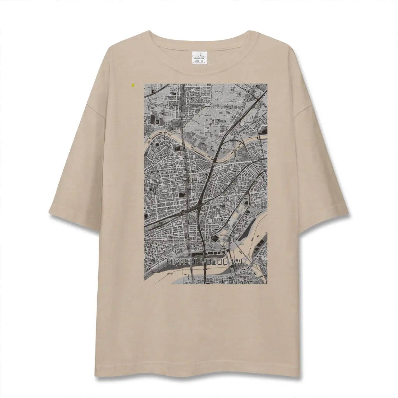 【東淀川（大阪府）】地図柄ビッグシルエットTシャツ