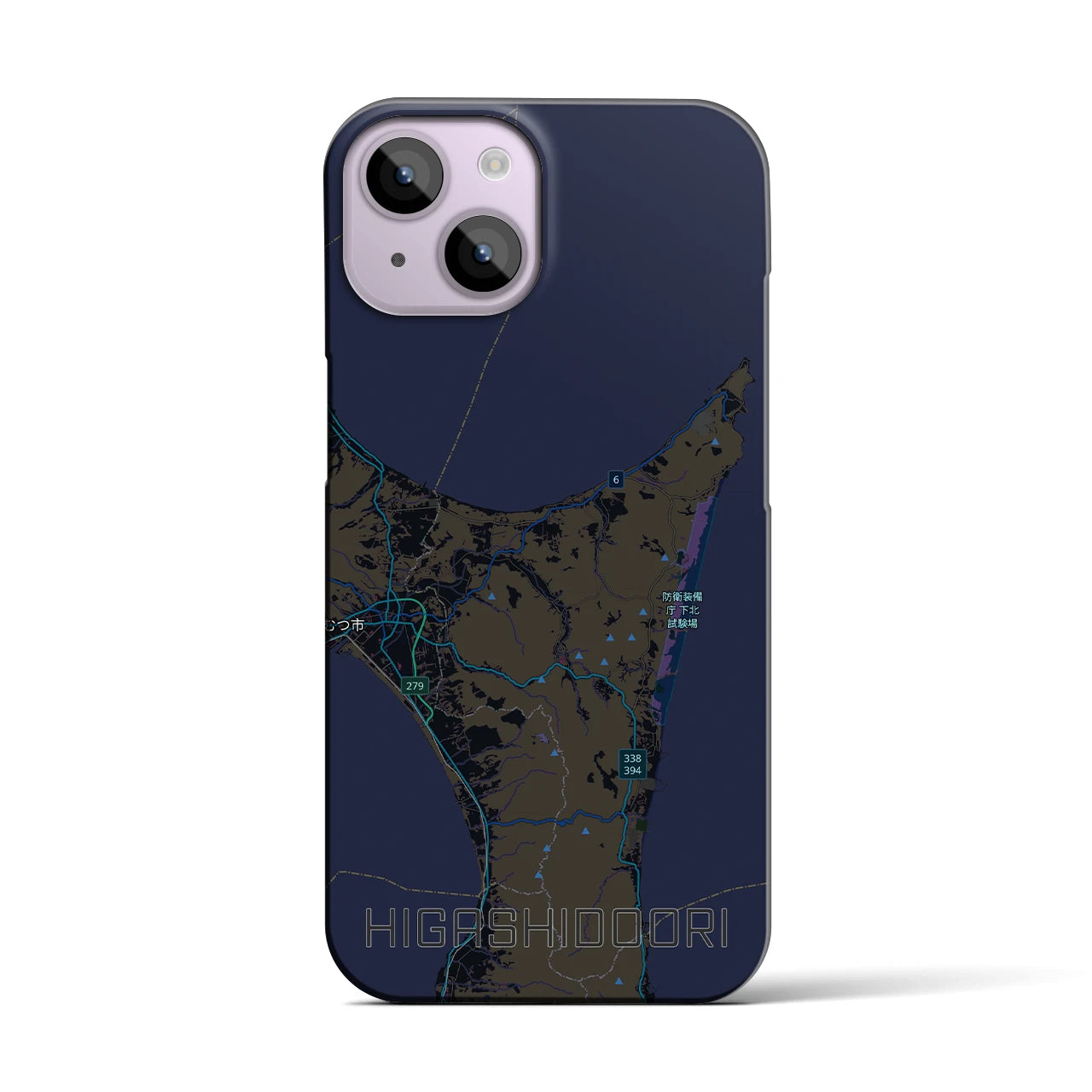 【東通（青森県）】地図柄iPhoneケース（バックカバータイプ）