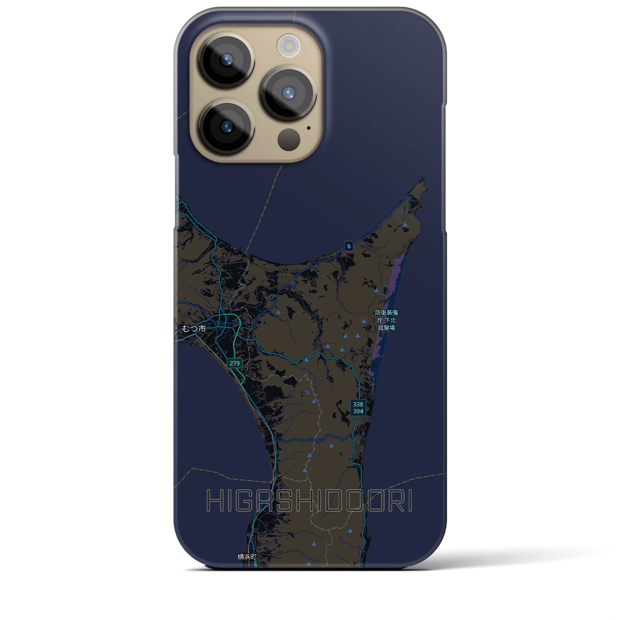【東通（青森県）】地図柄iPhoneケース（バックカバータイプ）