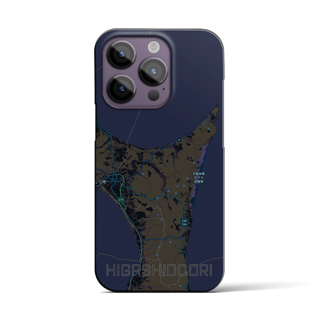 【東通（青森県）】地図柄iPhoneケース（バックカバータイプ）