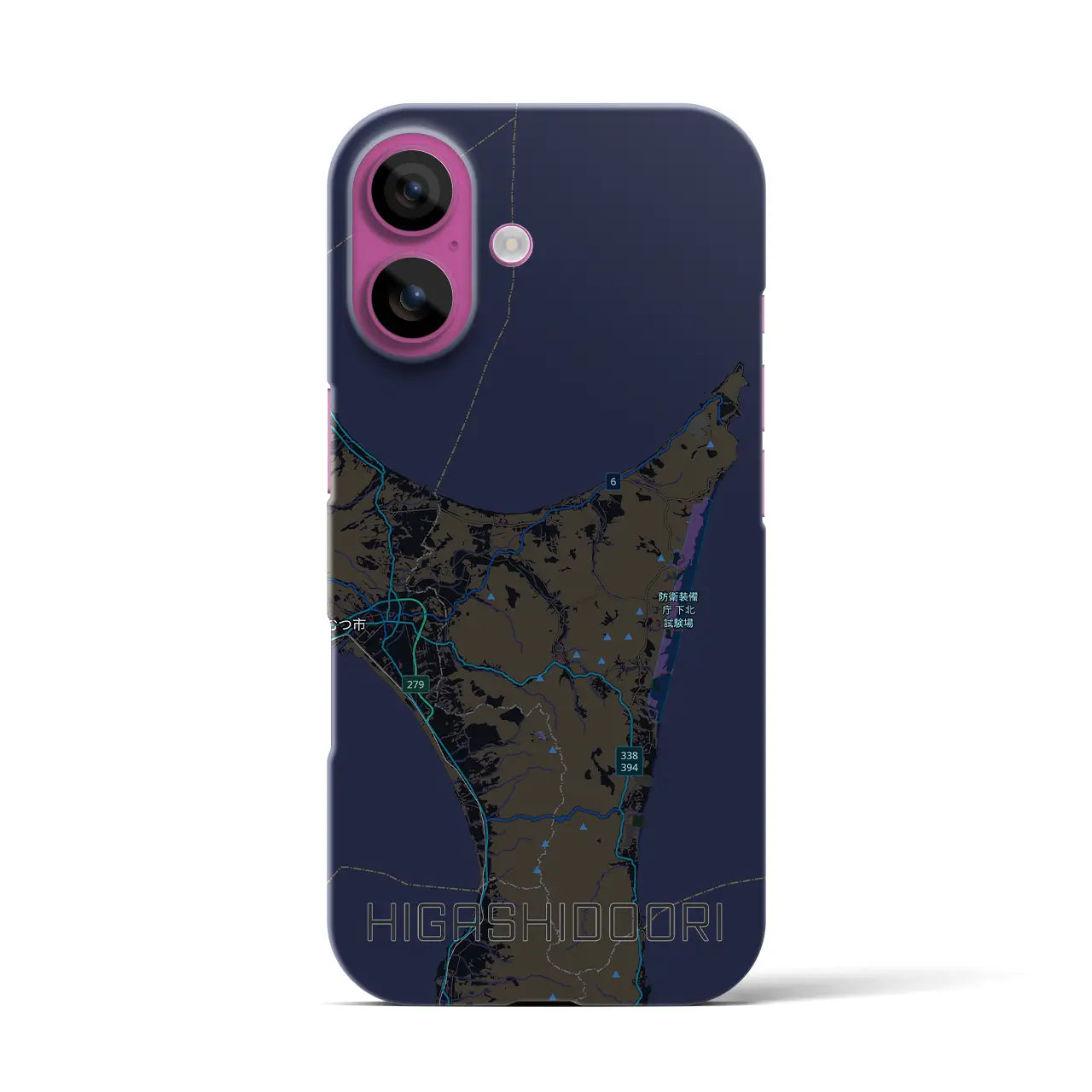 【東通（青森県）】地図柄iPhoneケース（バックカバータイプ）