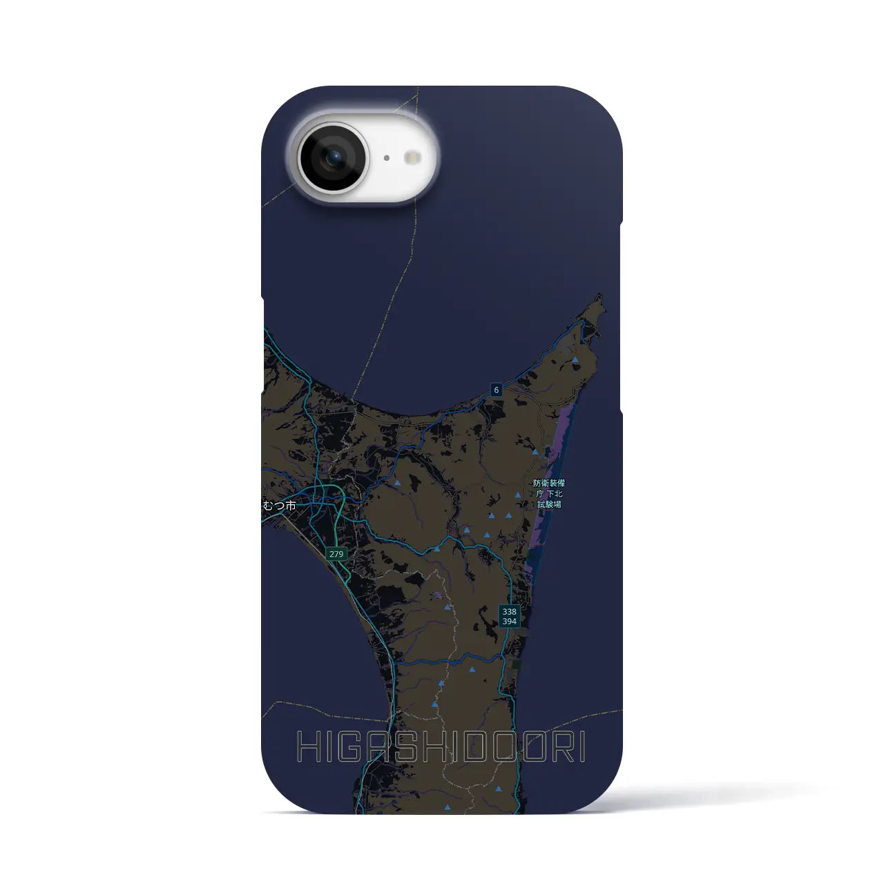 【東通（青森県）】地図柄iPhoneケース（バックカバータイプ）