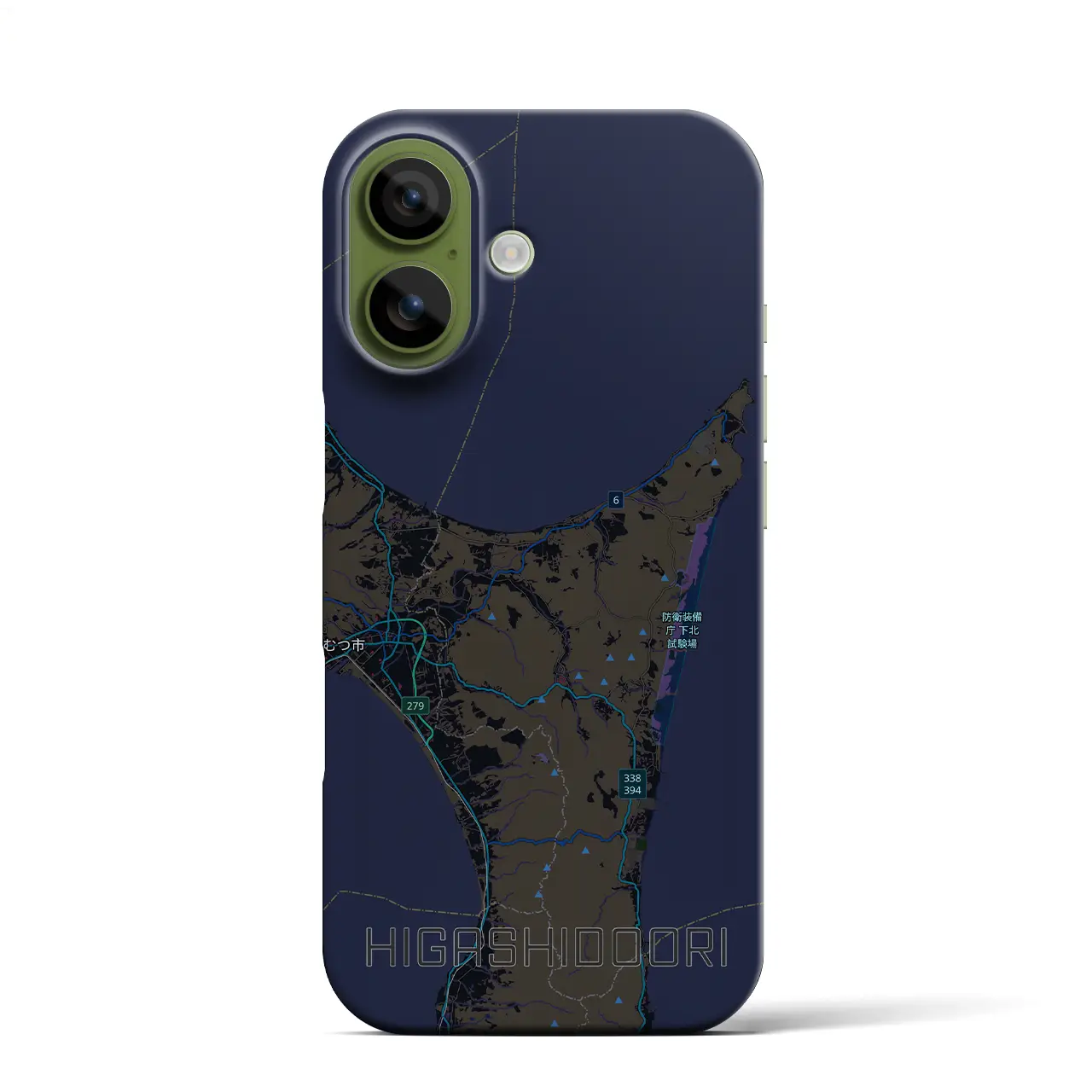 【東通（青森県）】地図柄iPhoneケース（バックカバータイプ）
