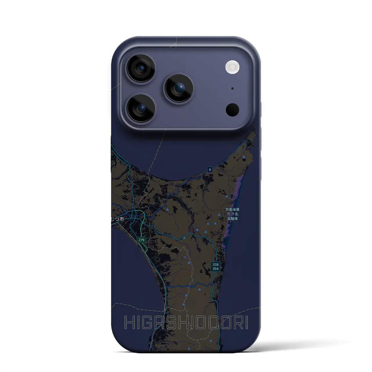 【東通（青森県）】地図柄iPhoneケース（バックカバータイプ）