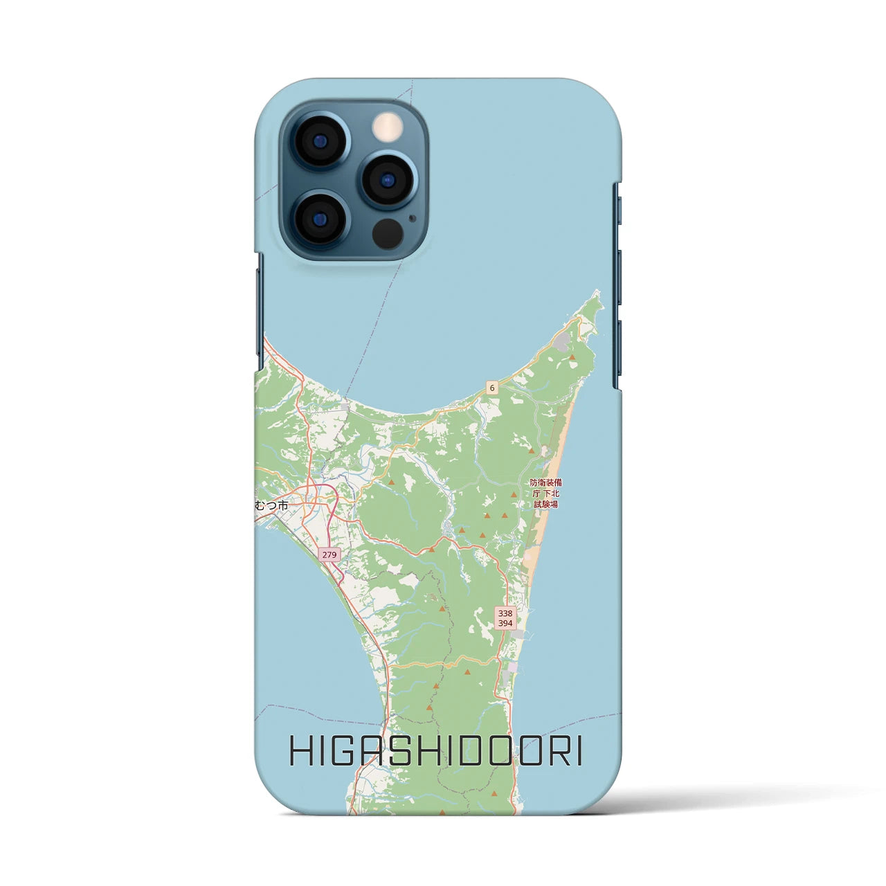 【東通（青森県）】地図柄iPhoneケース（バックカバータイプ）