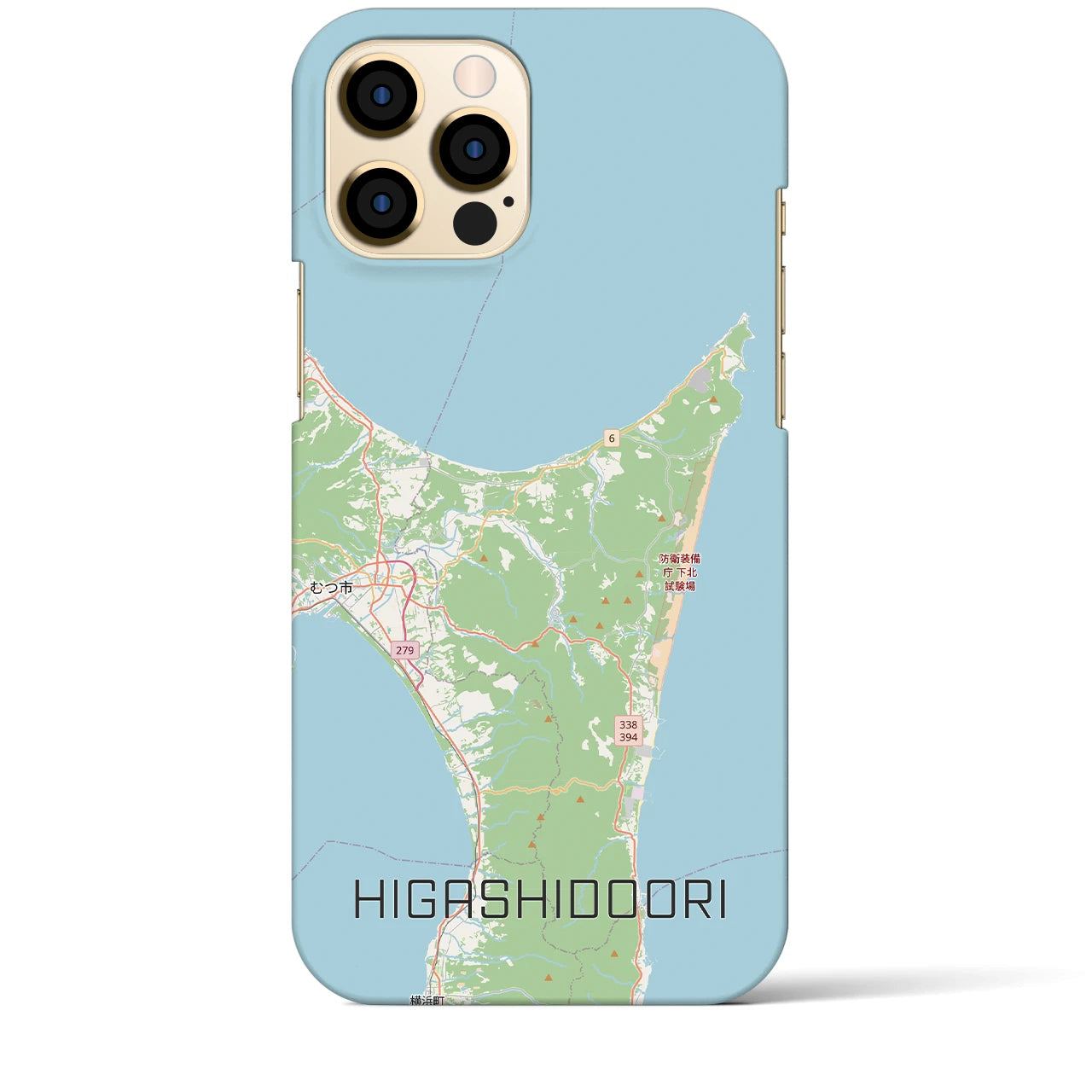 【東通（青森県）】地図柄iPhoneケース（バックカバータイプ）