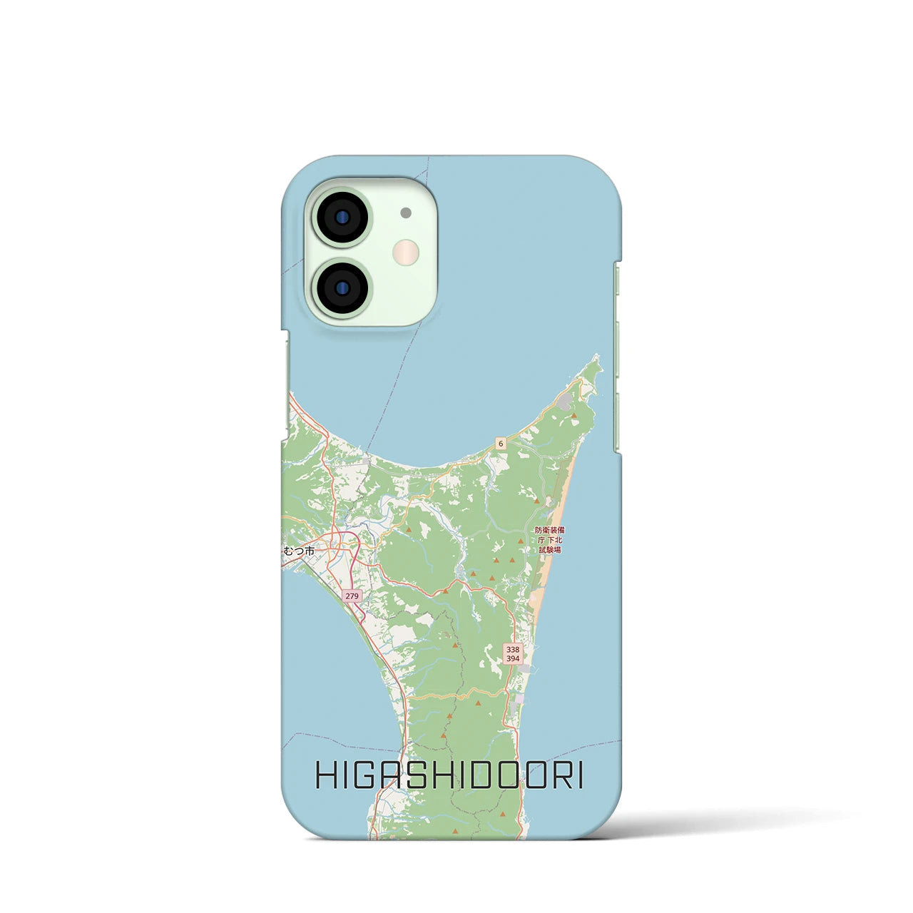 【東通（青森県）】地図柄iPhoneケース（バックカバータイプ）